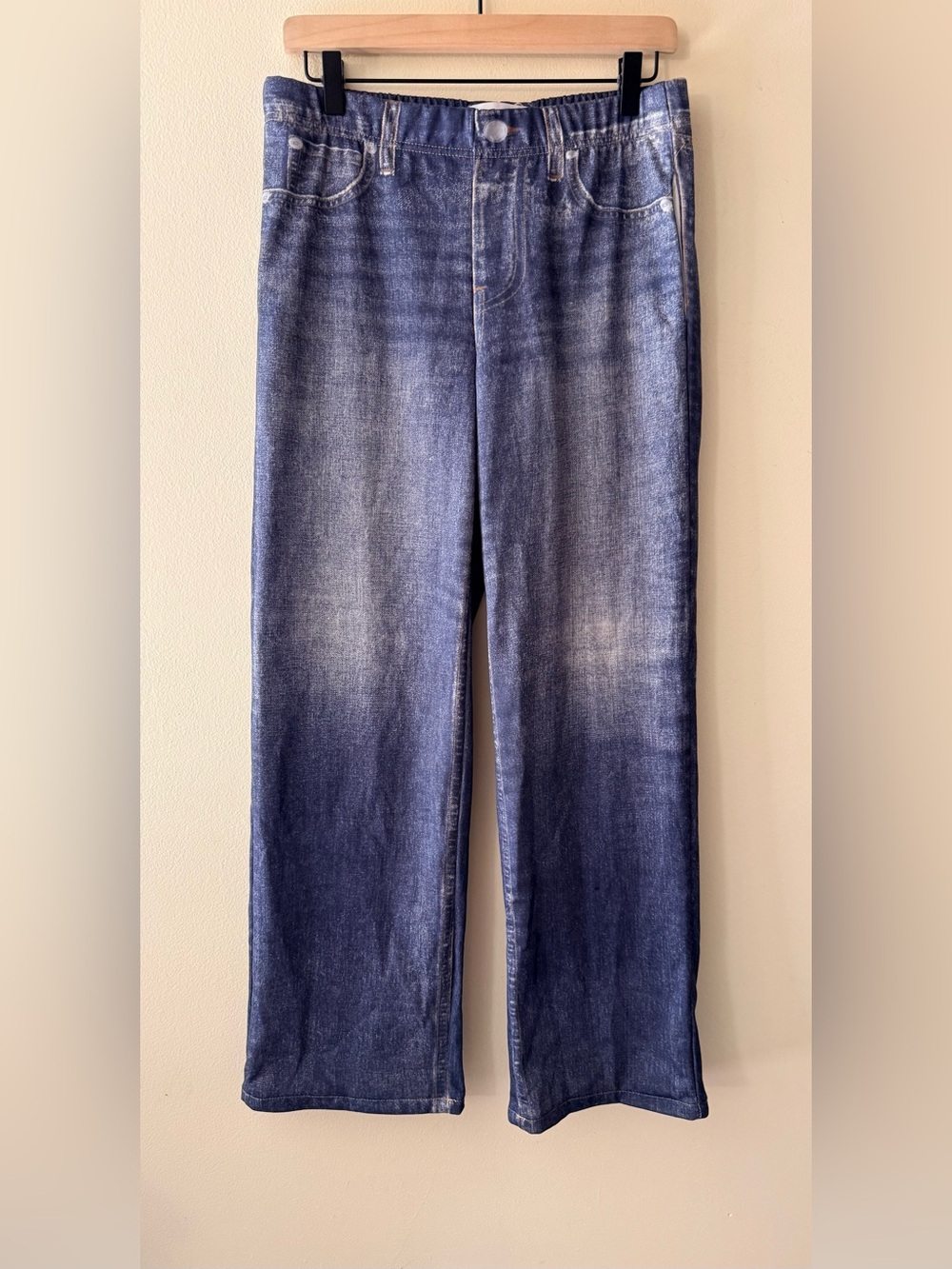 Mila Rosabella Women's Straight-Leg Sweatpant Jeans in Faded Blue, size L
